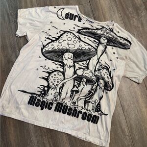 Magic Mushroom Graphic Tee - White